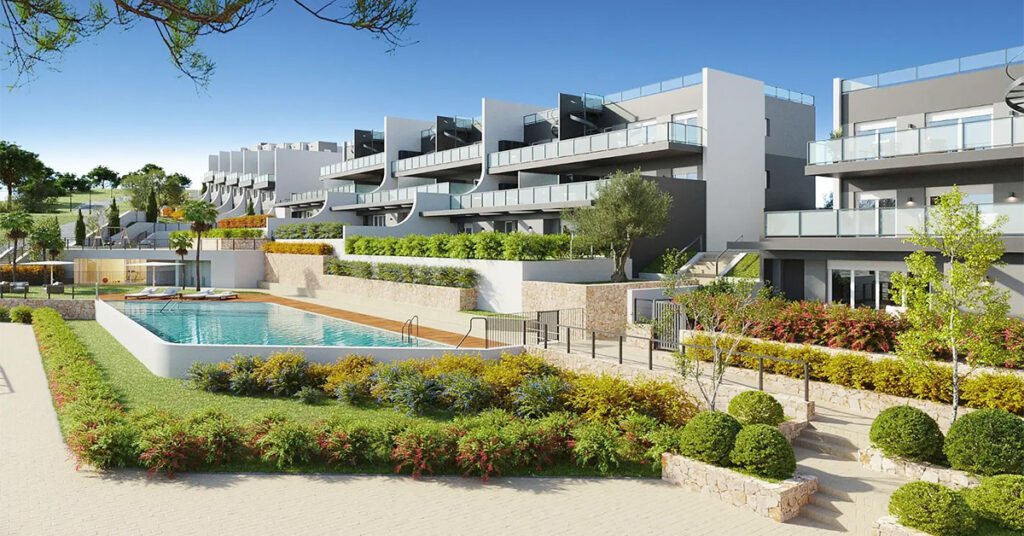 What do properties in Spain offer on the primary market in different price ranges?