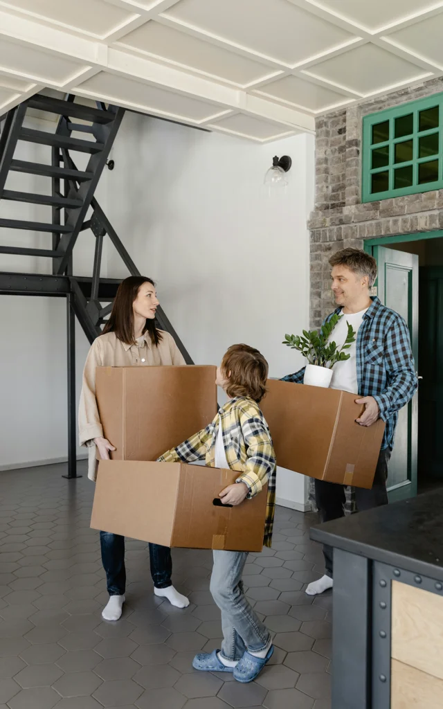 Moving into a new home after completing the formalities