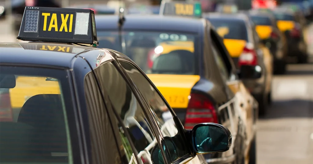 Taxi waiting for a customers