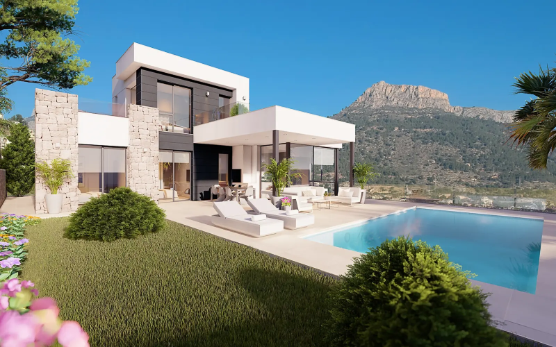 villa with pool in Calpe